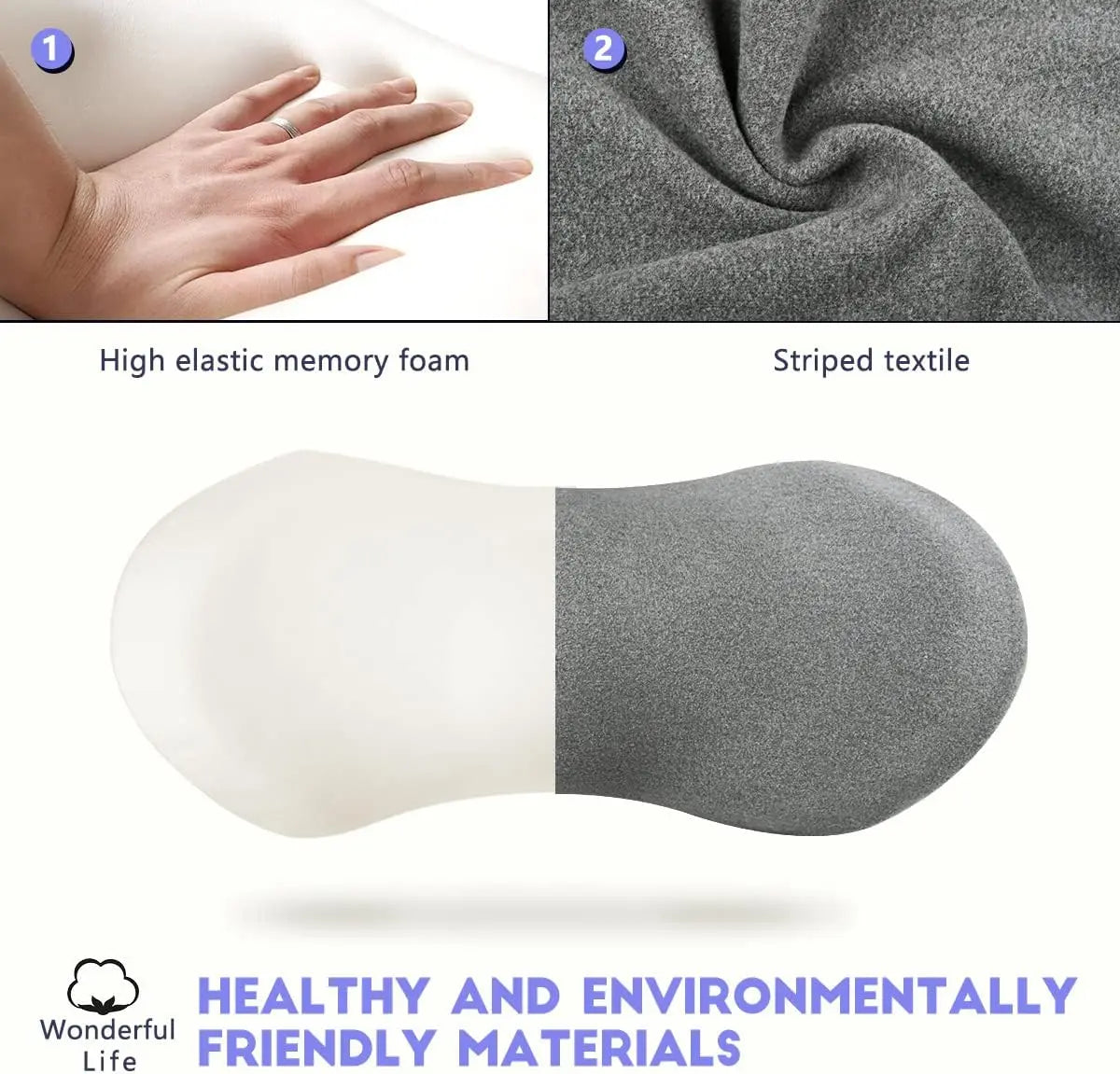 Ergonomic Lumbar Pillow for Back Pain Relief