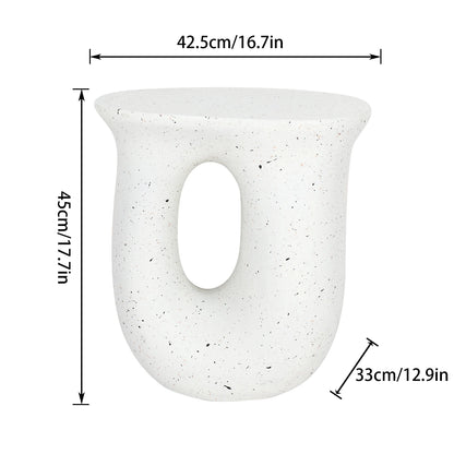 U-Shaped Geometric Side End Table