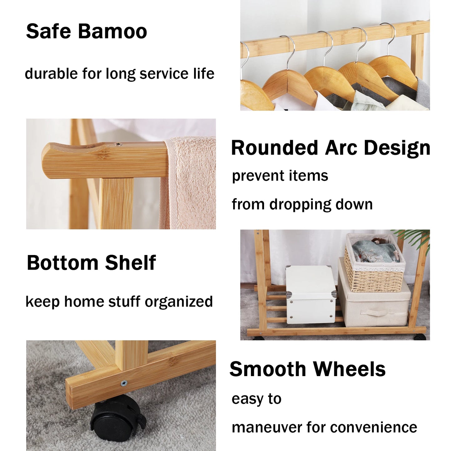 Double Layer Garment Hanging Display Stand Rack