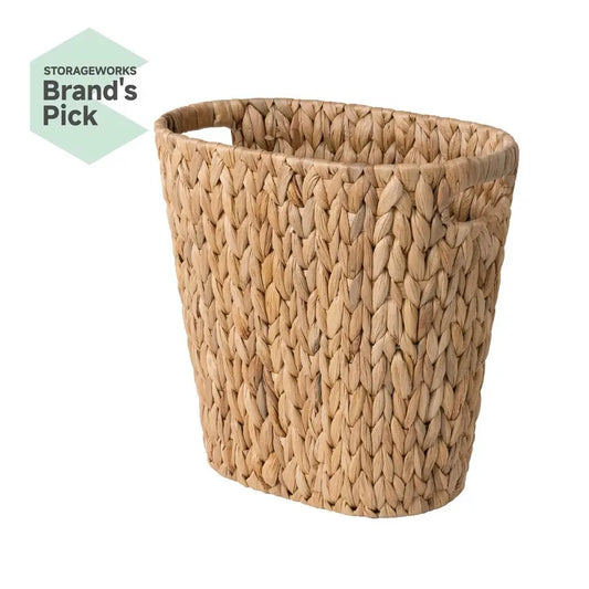 Wicker Waste Basket, Handwoven for Bedroom Bathroom