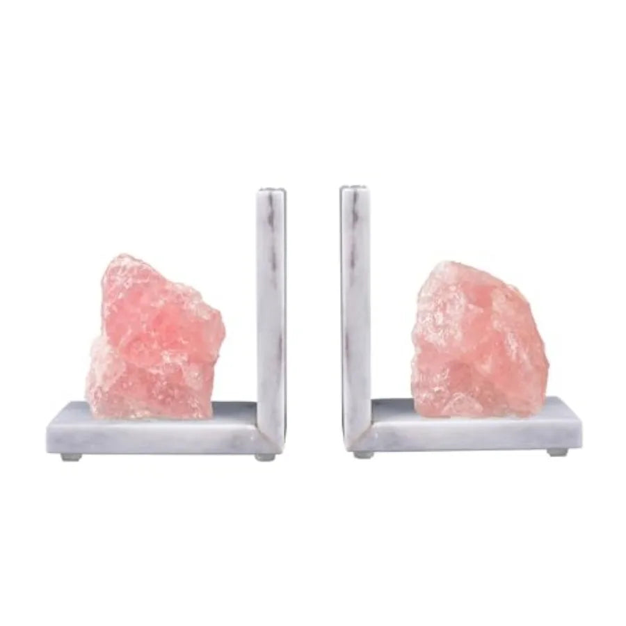 Heavy-Duty Amethyst L-Shaped Glass Bookends