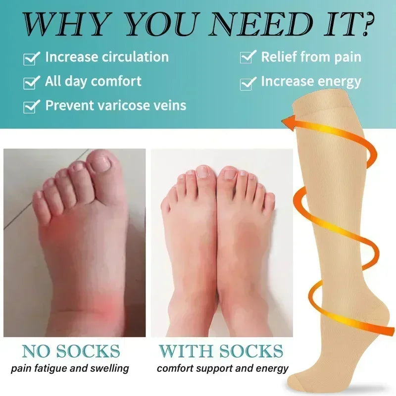 1 Pair Women's & Men's Compression Socks