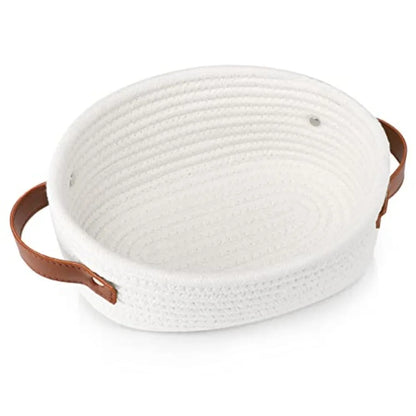 Small Woven Mini Cotton Rope Storage Basket