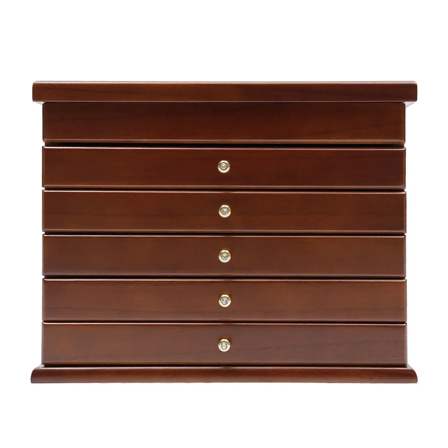 6-Tier Vintage Wooden Jewelry Storage Box/Case