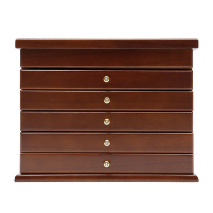 6-Tier Vintage Wooden Jewelry Storage Box/Case