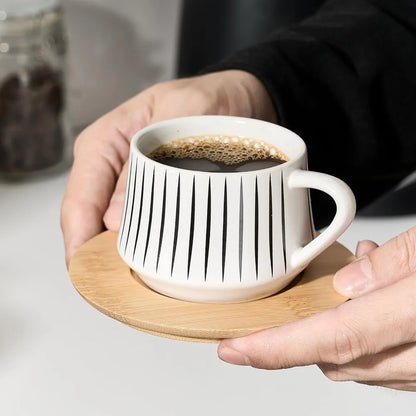 6-Piece Coffee and Tea Cup Set with Saucers