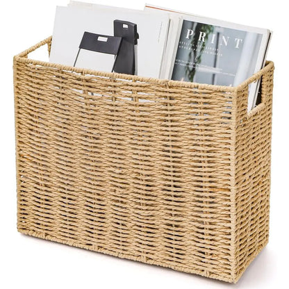 15'' x 6'' x 11'' Book Basket with Built-in Handles