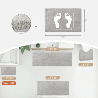 Non-Slip Plush Small Bath Mat