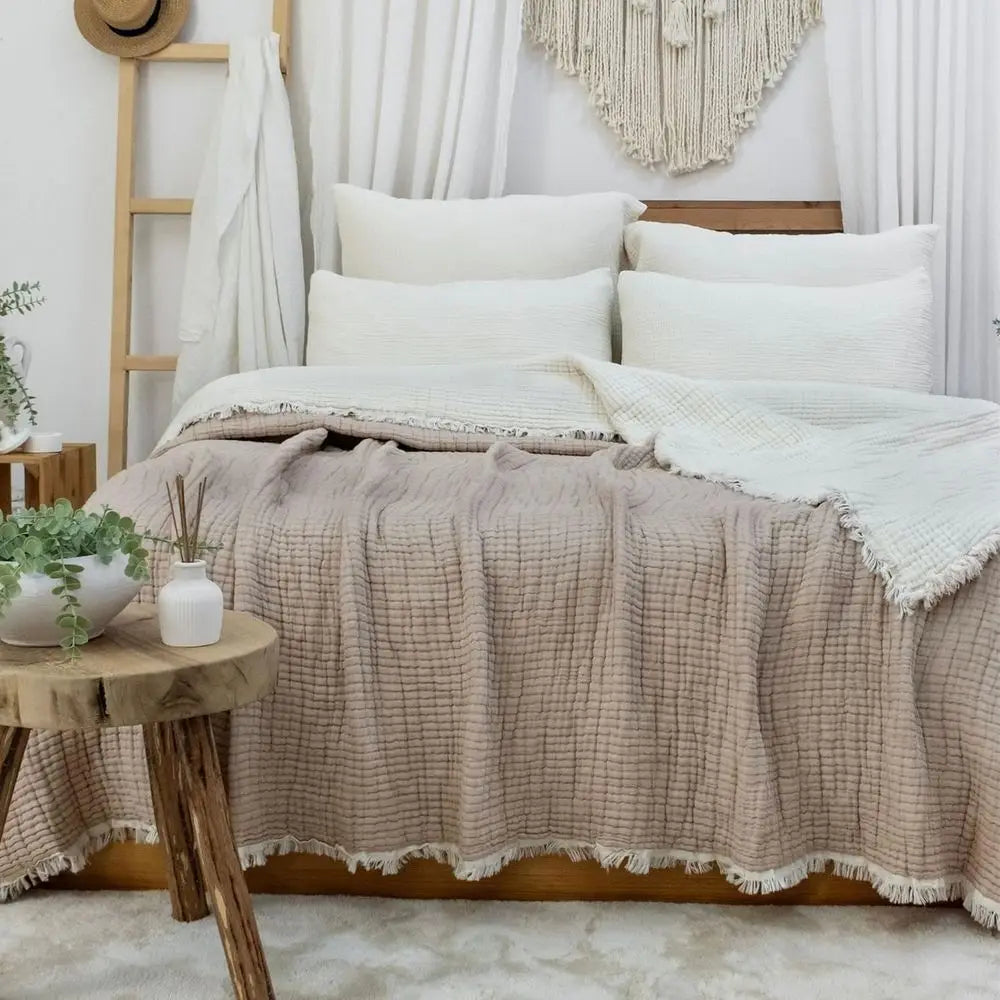 8-Layer Muslin Cotton Quilt Blanket