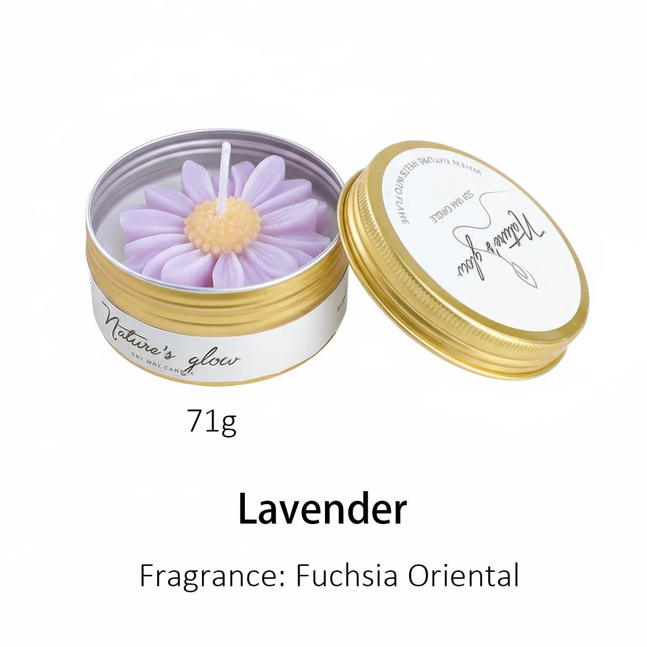 Handmade Soy Wax Flower Candle Tin