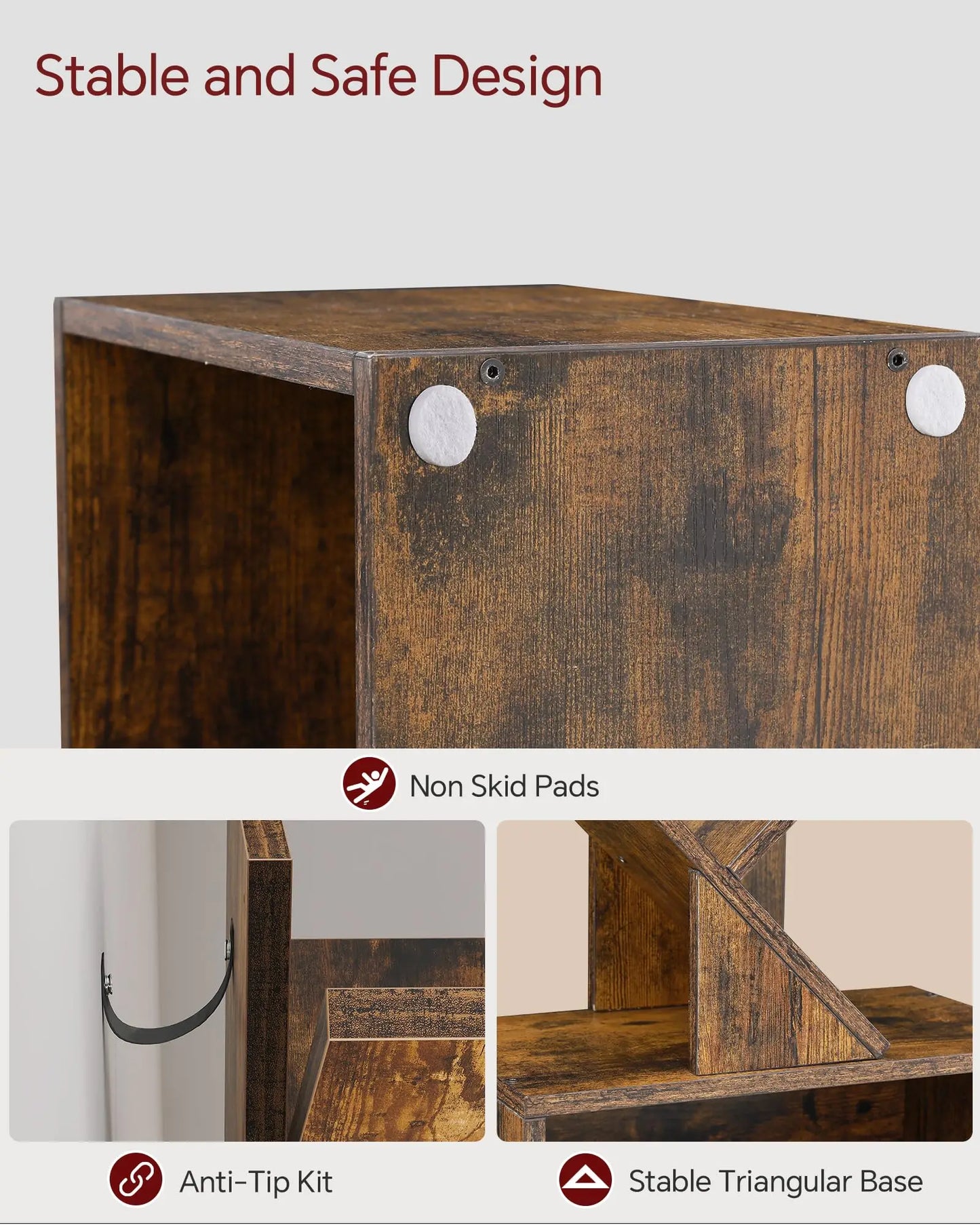 6 Tier Tree  Floor Standing Bookshelf