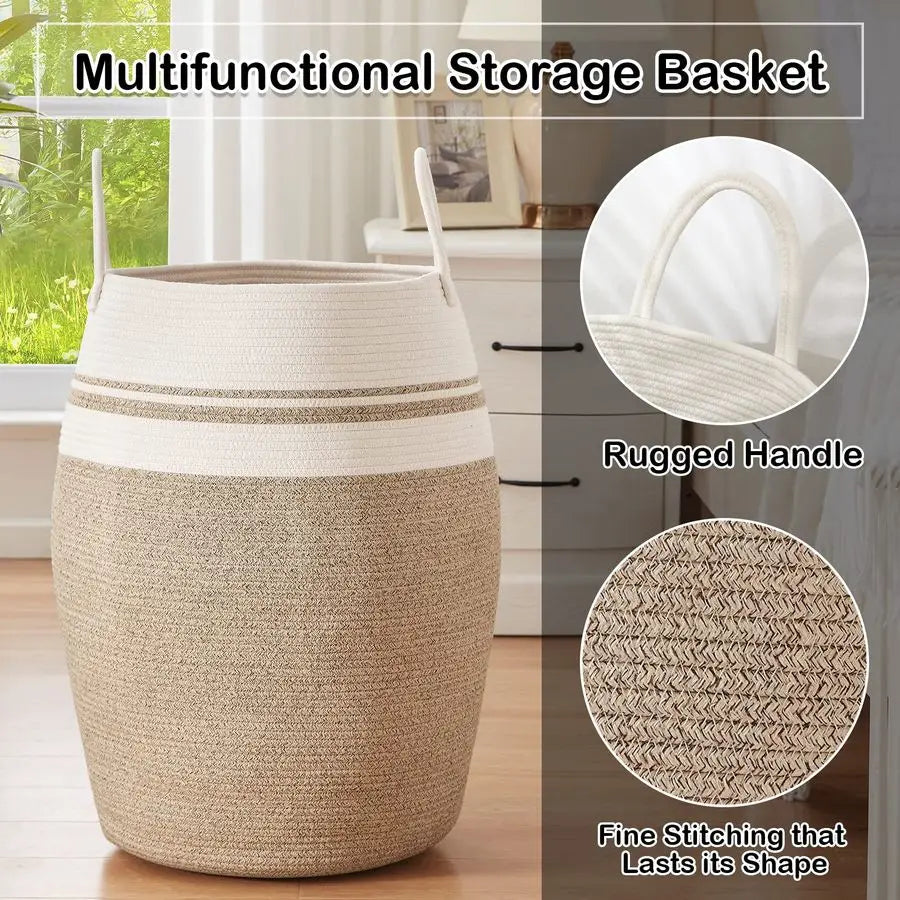 Laundry Hamper Woven Cotton