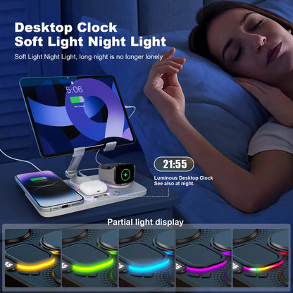 7 in1 Wireless Charger Stand Pad Magnetic