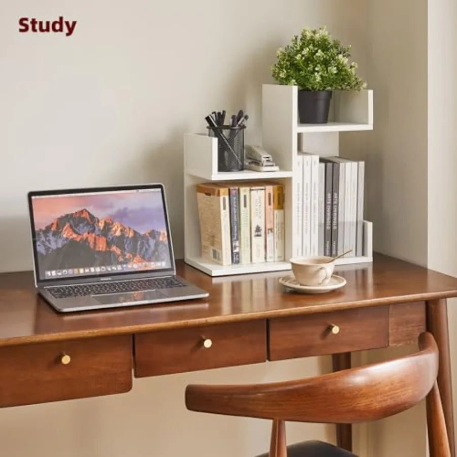 Small Desk Organizer 2 Tier Tree Cactus Bookshelf