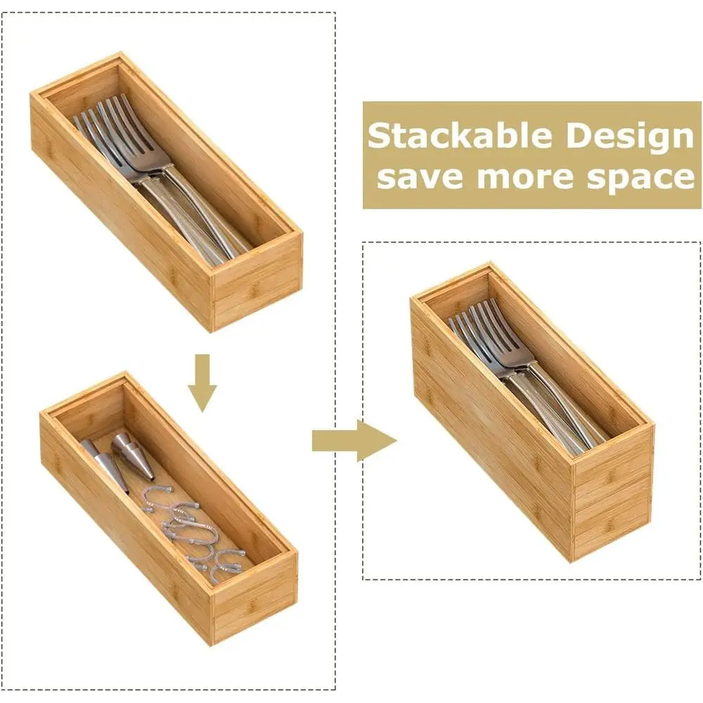 Stackable Silverware Tray Utensil Organizer Cutlery Holder