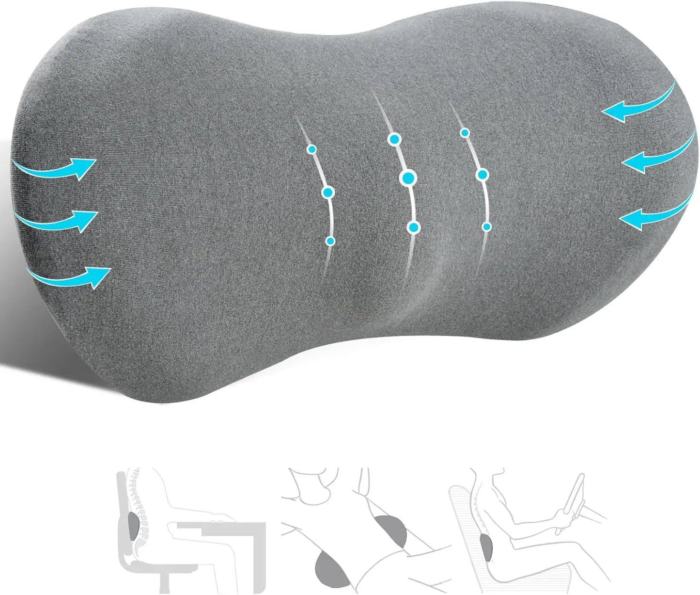 Ergonomic Lumbar Pillow for Back Pain Relief