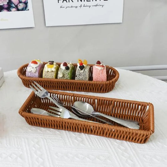 Handwoven Utensil Basket Mini Bread Basket