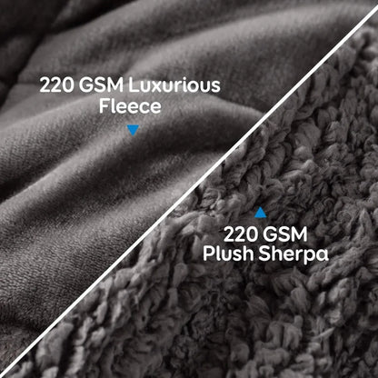 Sherpa Fleece Weighted Cozy Plush Bed Blankets