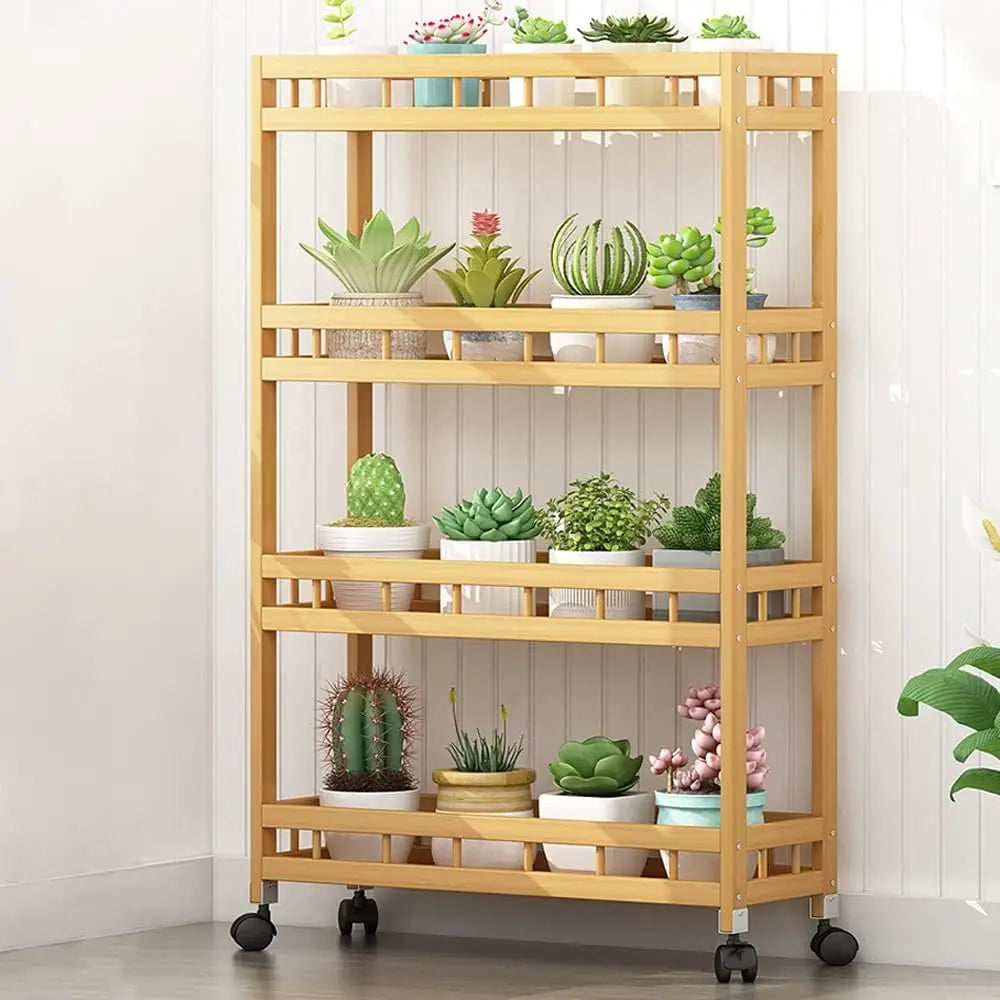 Slim  Narrow 4-Tier Rolling Storage Cart