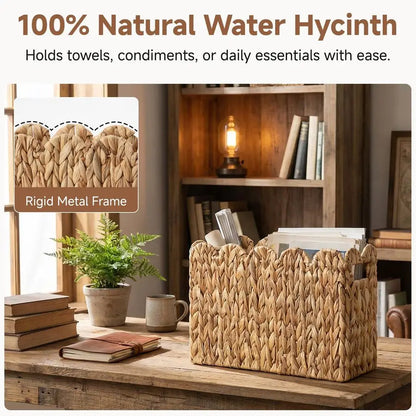 Handwoven Magazine Holder Wicker Basket