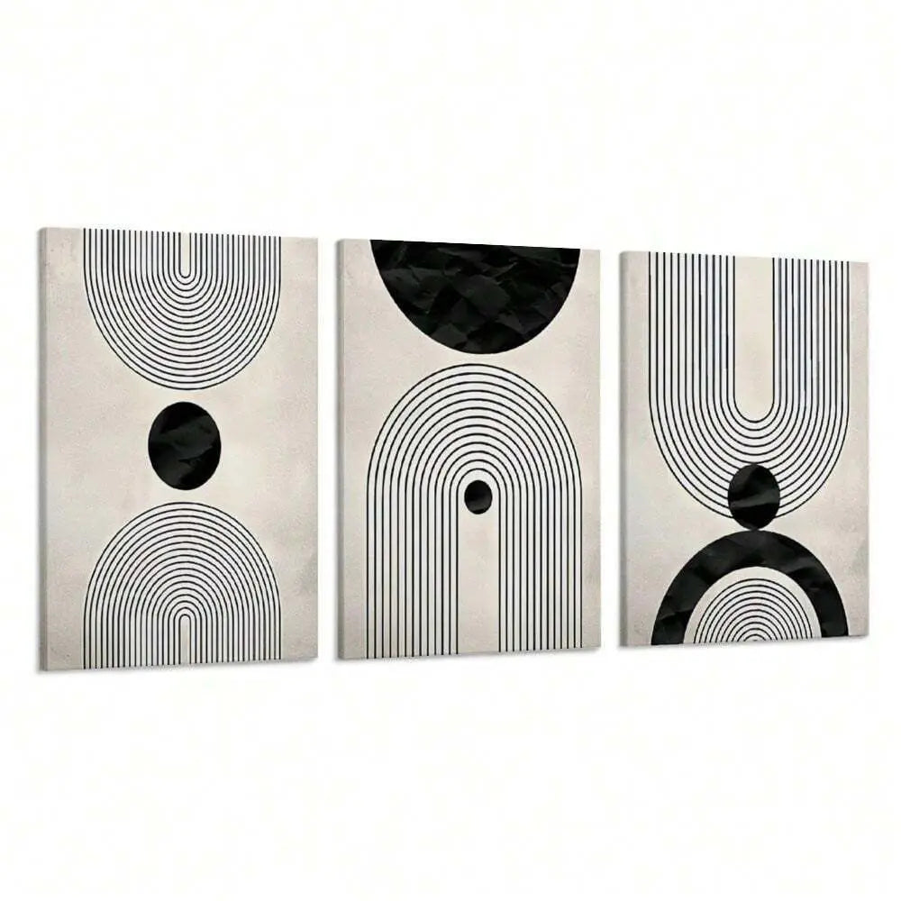 Wall Art Canvas Set Abstract Lines Pictures