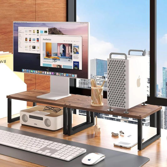 2-Pack Wood Monitor Stand Riser