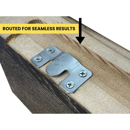 Wood Wall with Floating Shelf Brackets