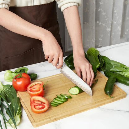 Bamboo Cutting Board Set of 3 with Holder