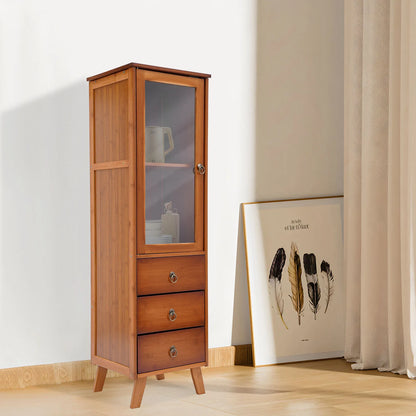 Home Coffee Wine Bar Wood Corner Cabinet