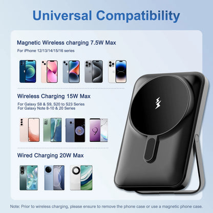 10000mAh Magnetic Power Bank with Foldable Stand
