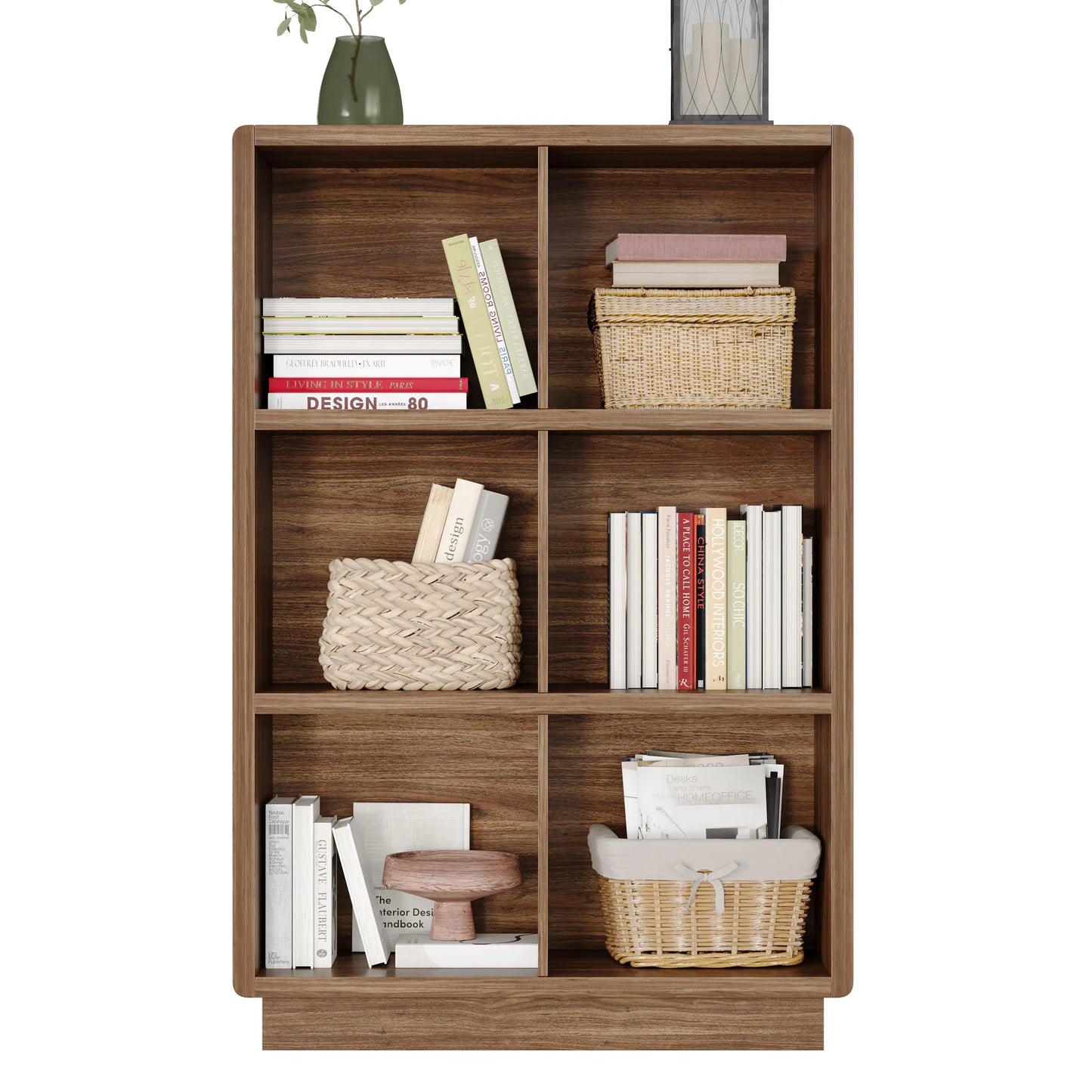 4 Cube Wooden Bookcase Storage Organizer