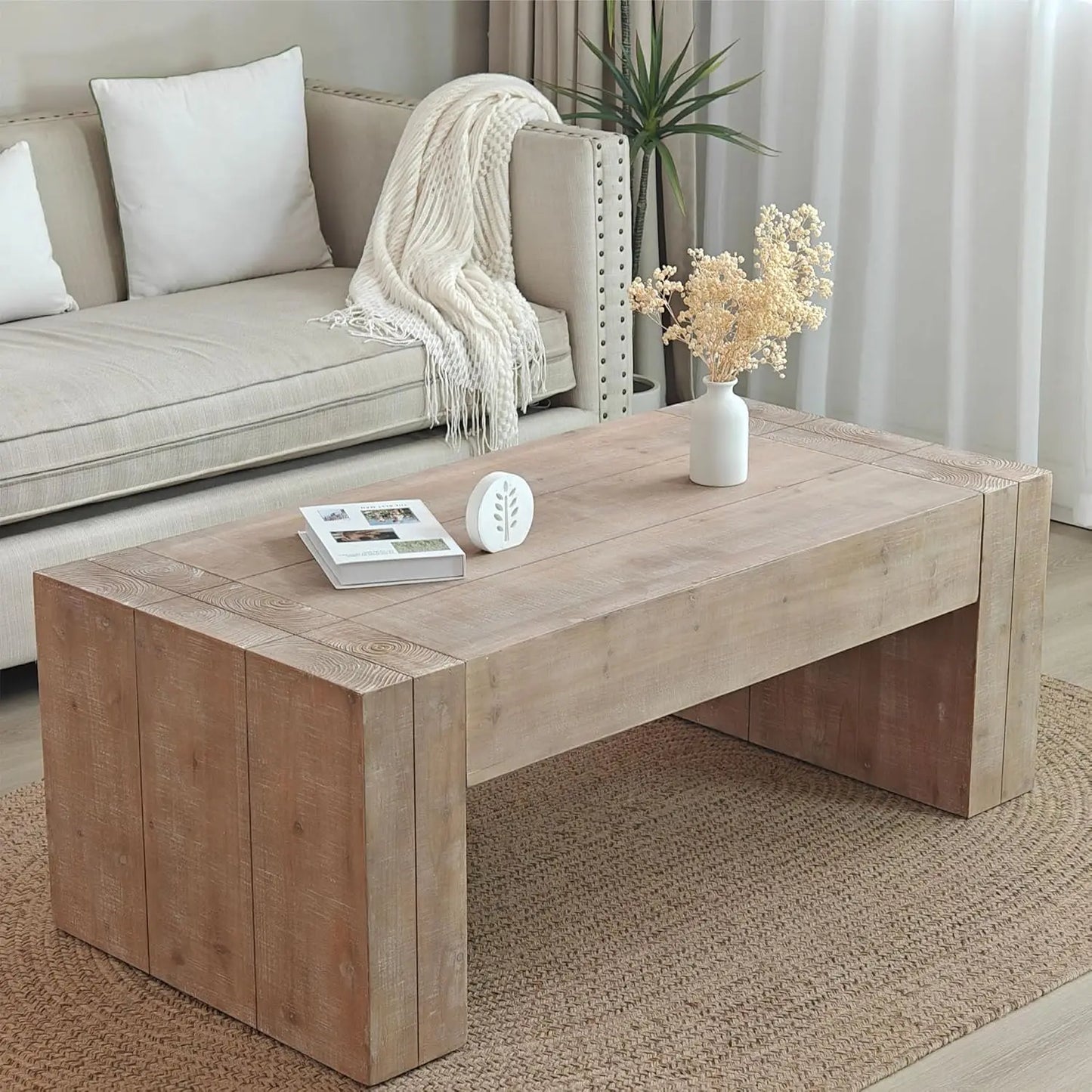 Solid Wood Square Coffee Table