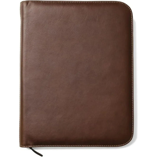 Leather Portfolio with Zipper for Laptop Sleeve