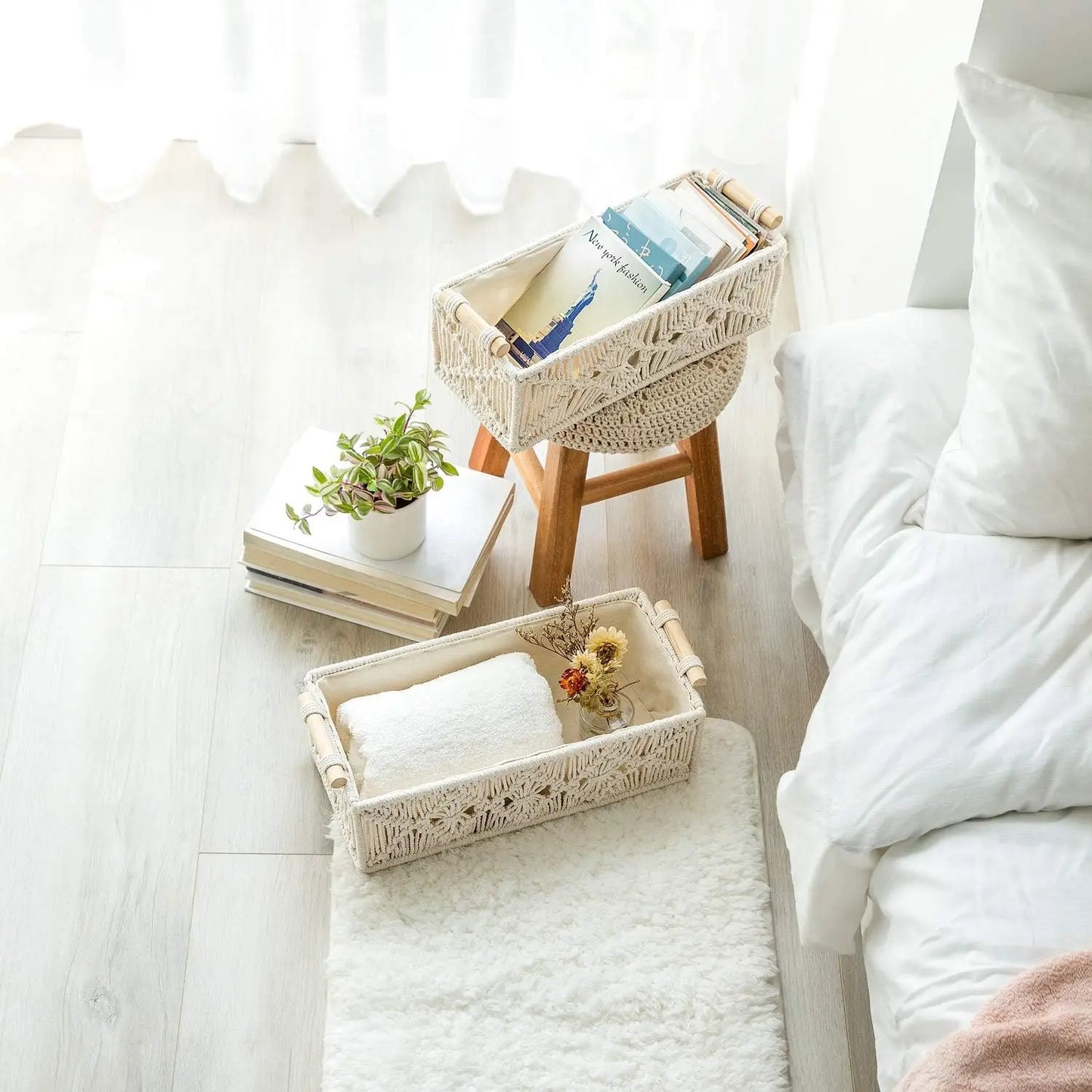 Storage Baskets Boho Decor Box