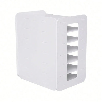 7 Tier White Wooden Desktop Storage Rack