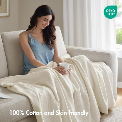 100% Egyptian Cotton Lightweight Summer Blanket