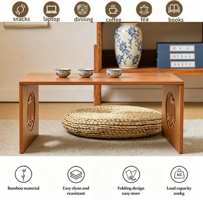 Bamboo Folding Low Coffee Table